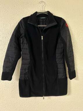 Lauren Ralph Lauren Mixed Media Fleece and Quilted Full-Zip Jacket
